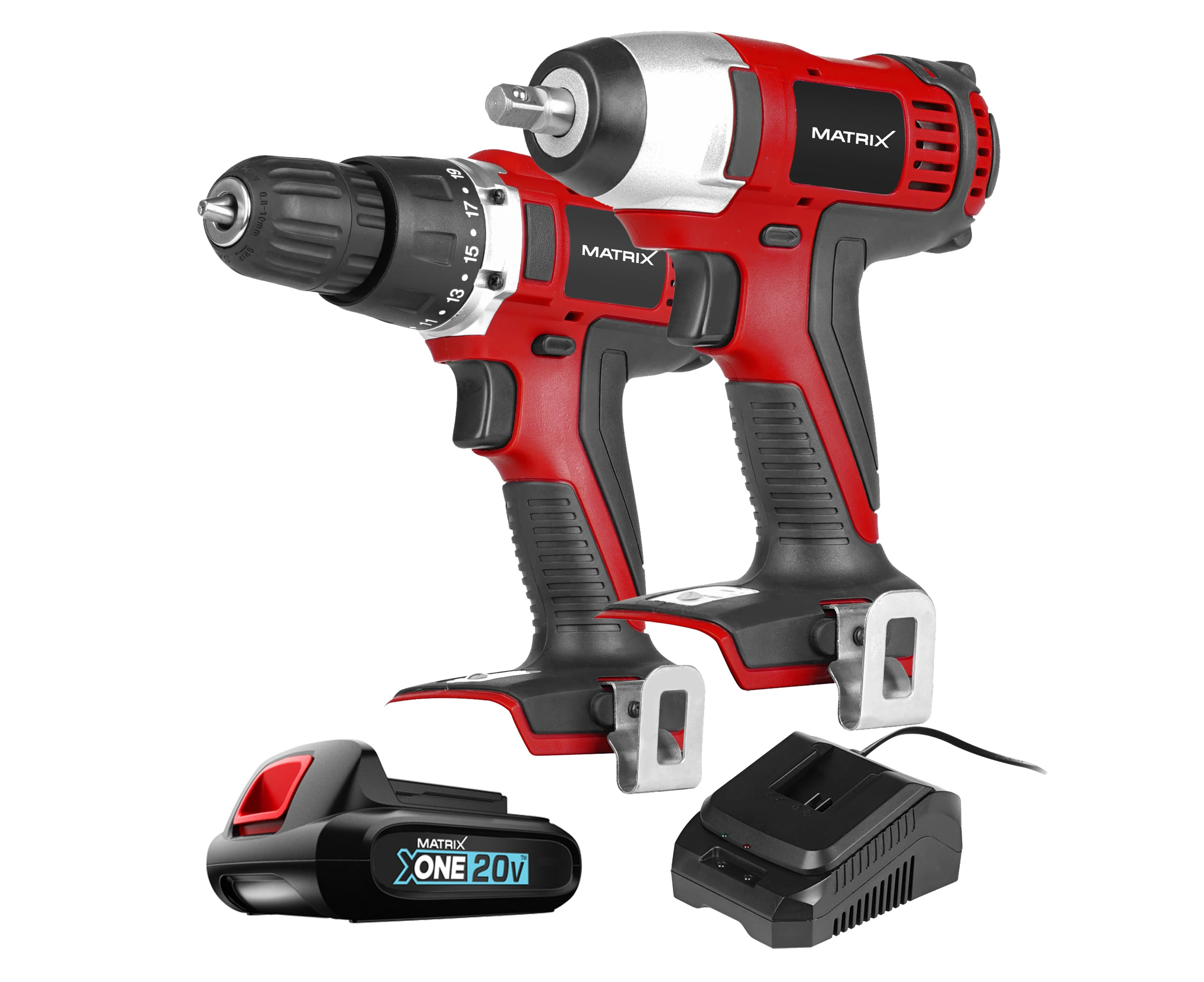 MATRIX 20v X-ONE Cordless Impact Wrench & Drill Combo Kit