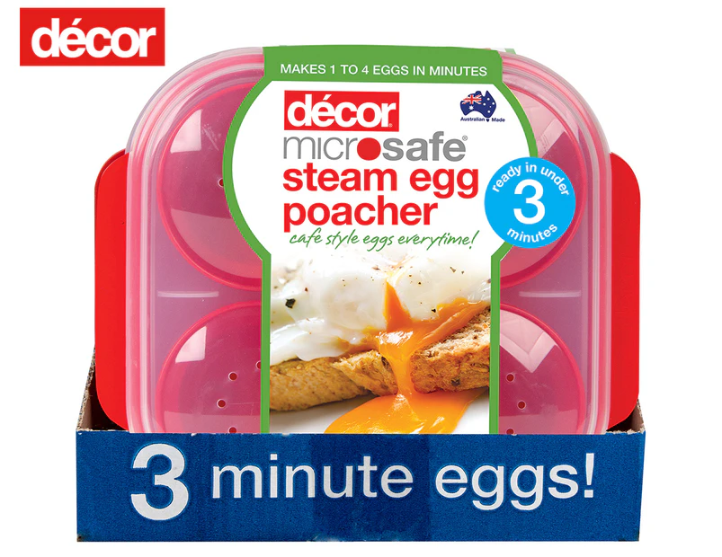 Décor Microsafe Steam Egg Poacher - Red/Clear