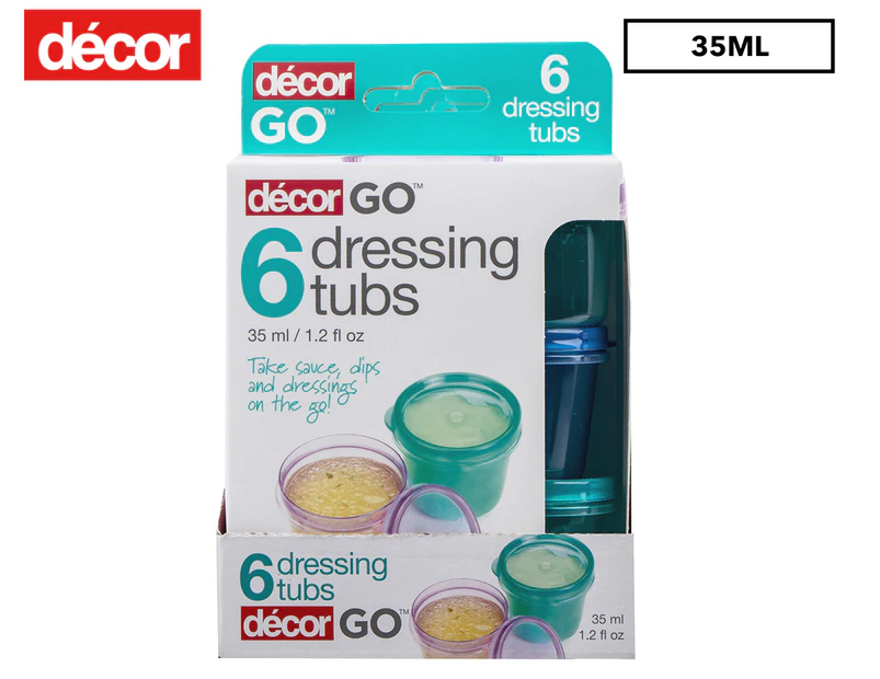 Décor 35mL Go Dressing Tubs 6-Pack - Multi
