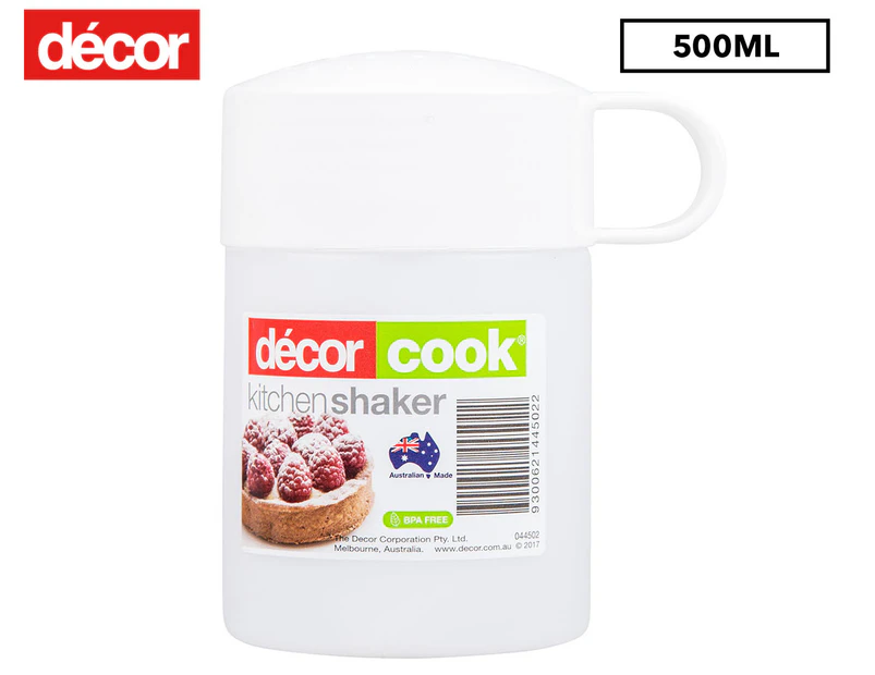 Décor 500mL Cook Kitchen Shaker - Clear/White