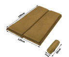 Double Self Inflating Mattress Sleeping Sedue Mat Air Bed Camping Camp Hiking Joinable - beige
