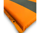 Self Inflating Mattress Sleeping Pad Mat Air Bed Camping Camp Hiking Joinable - orange