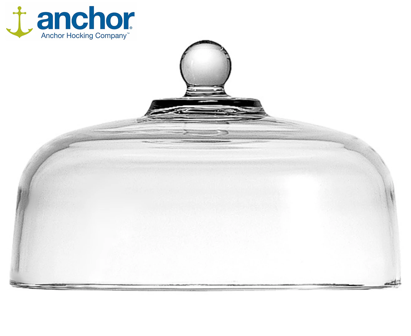 Anchor Hocking 28.7cm Glass Cake Dome Round Dessert Lid Cover Tableware Clear