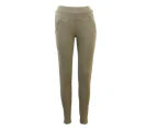 FIL Women's Stretch Winter Slim Thermal Thick Fleece Lined Leggings Pants w Pockets - Mocha (non-fleece)