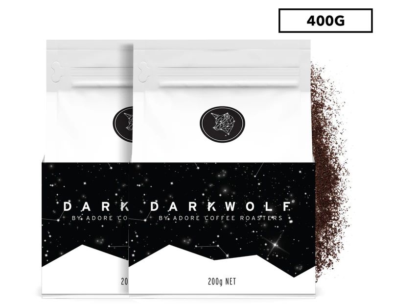 2 x Adore Darkwolf Blend Ground Coffee 200g
