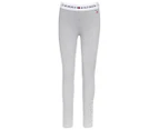 Tommy Hilfiger Sport Women's Full Length Mid Rise Jersey Logo Tights / Leggings - Pearl Grey Heather