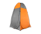 Pop Up Camping Shower Toilet Tent Outdoor Privacy Portable Change Room Shelter - orange