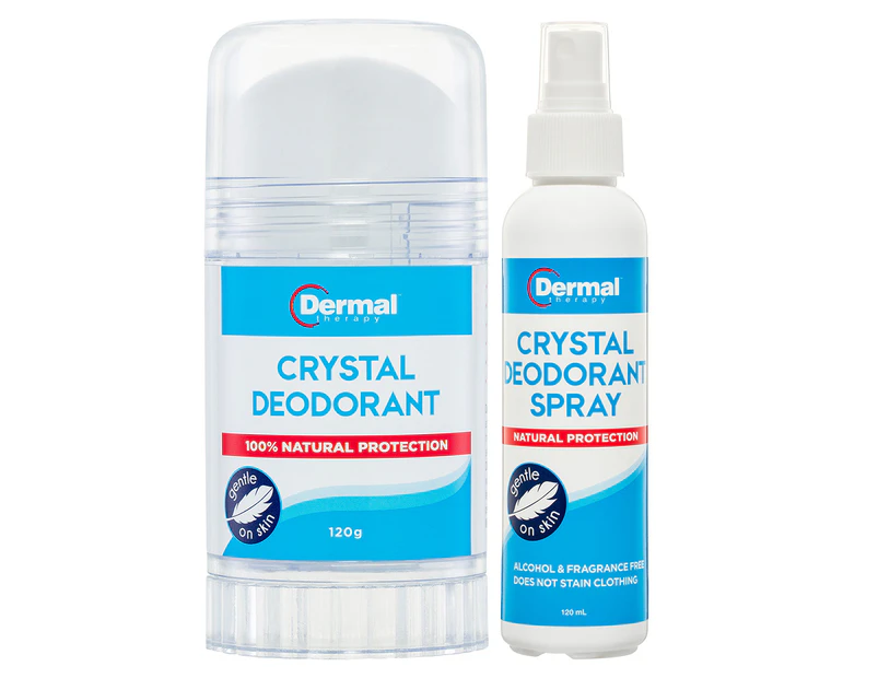 Dermal Therapy Crystal Deodorant Stick & Spray Pack
