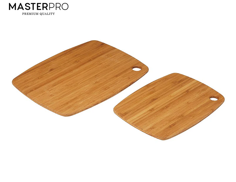 MasterPro 34cm Tri-Ply Bamboo 2-Piece Utility Board Set