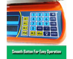 Kitchen Scale Digital Commercial Postal Shop Electronic Weight Scales Food 40KG - orange