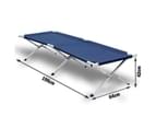 Camping Bed Folding Stretcher Light Weight w/ Carry Bag Camp Portable - navy 9