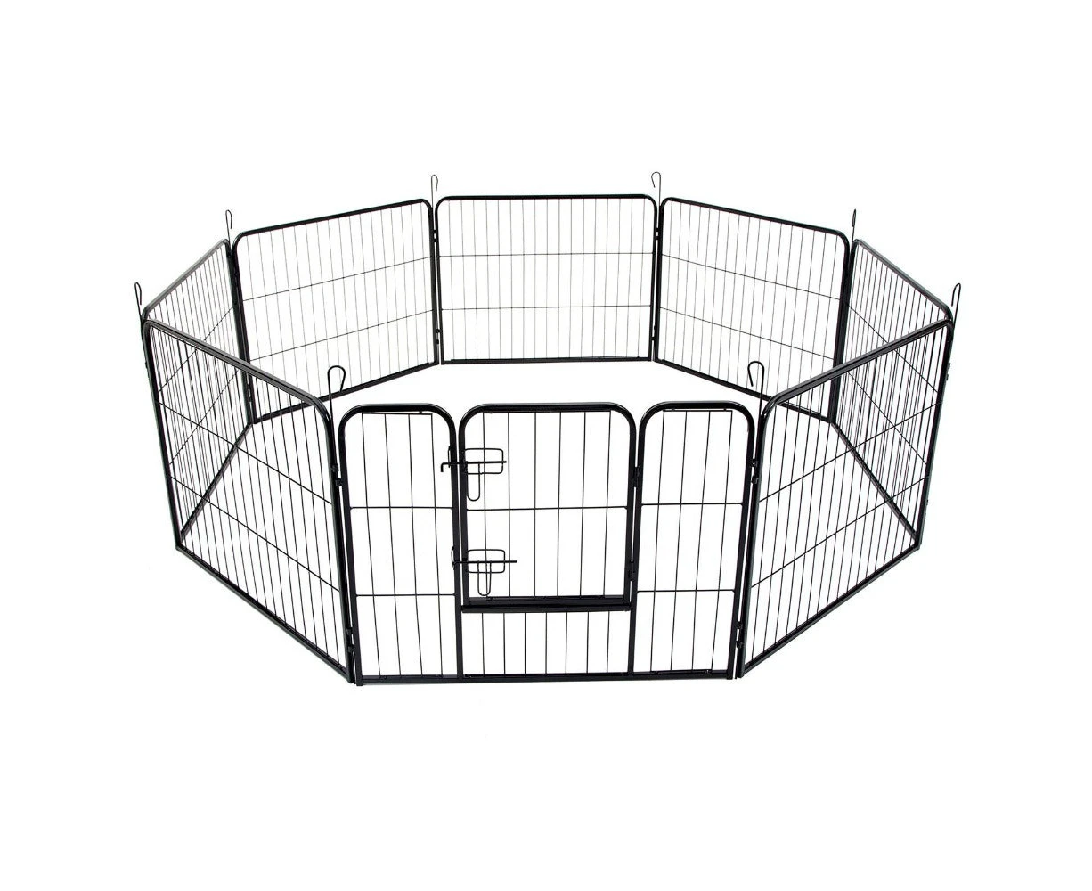 Extra Heavy Duty 8 Panel Pet Playpen Dog Cage Puppy Exercise Crate Enclosure Rabbit Fence