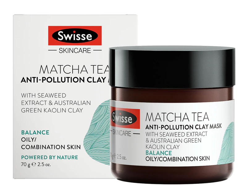 Swisse Skincare Matcha Tea Anti-Pollution Clay Mask 70g