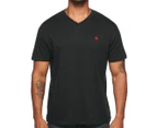Polo Ralph Lauren Men's Jersey V-Neck Tee / T-Shirt / Tshirt - Black