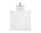Sunnylife Kids' Unicorn Cotton Hooded Beach Towel - White