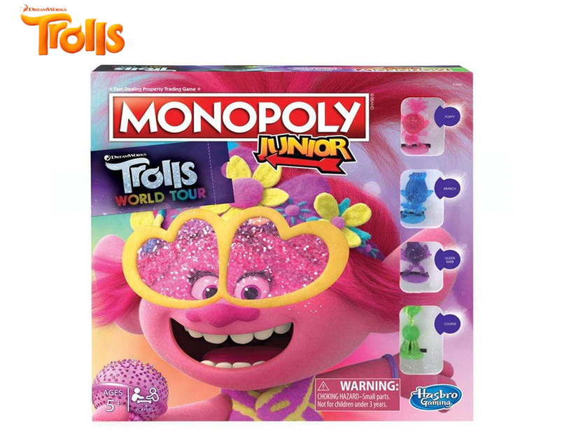 Monopoly Junior Trolls 2 World Tour Board Game