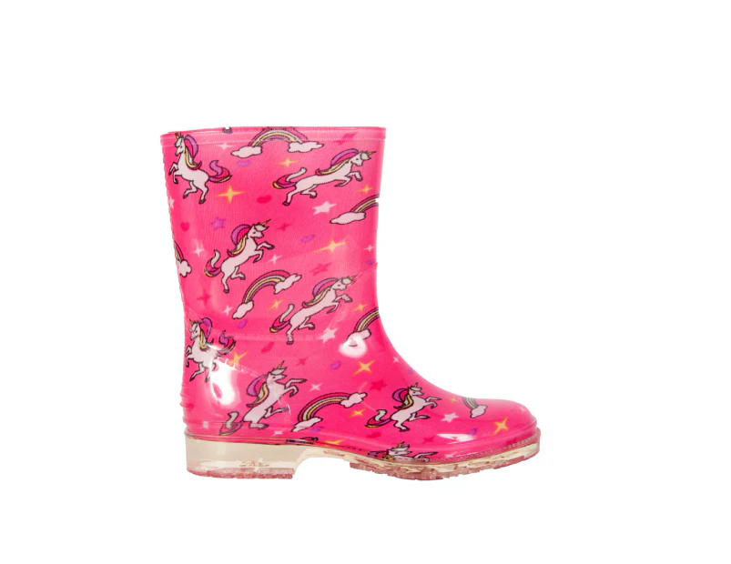 Majestic Vybe Junior Unicorn Patterned Rainboot Girl's - Pink