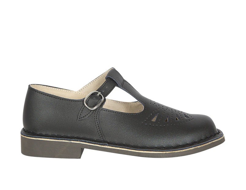 Zadow 2 Everflex T-Bar Leather School Shoe Women's - Black