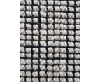 Chunky Boucle Weave Jute And Wool Rug - Black/Natural