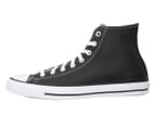Converse Chuck Taylor Unisex All Star Leather High Top Sneakers - Black 3