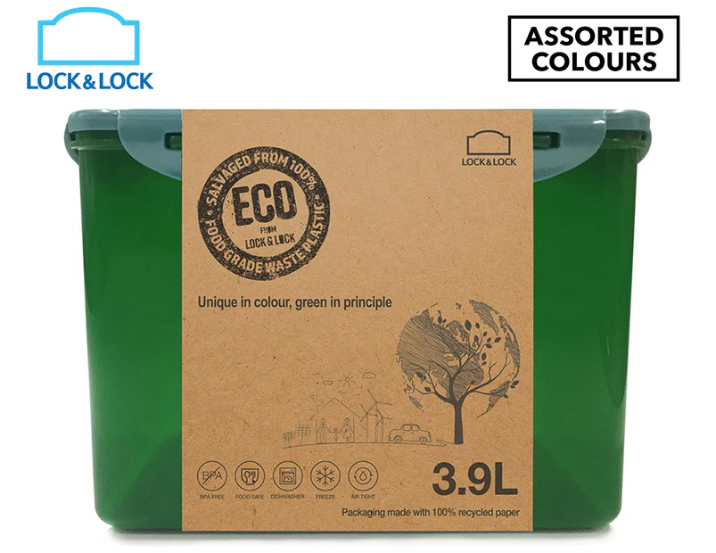 Lock & Lock 3.9L Eco Short Rectangular Food Container - Assorted