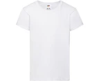 Fruit Of The Loom Girls Childrens Valueweight Short Sleeve T-Shirt (White) - BC323