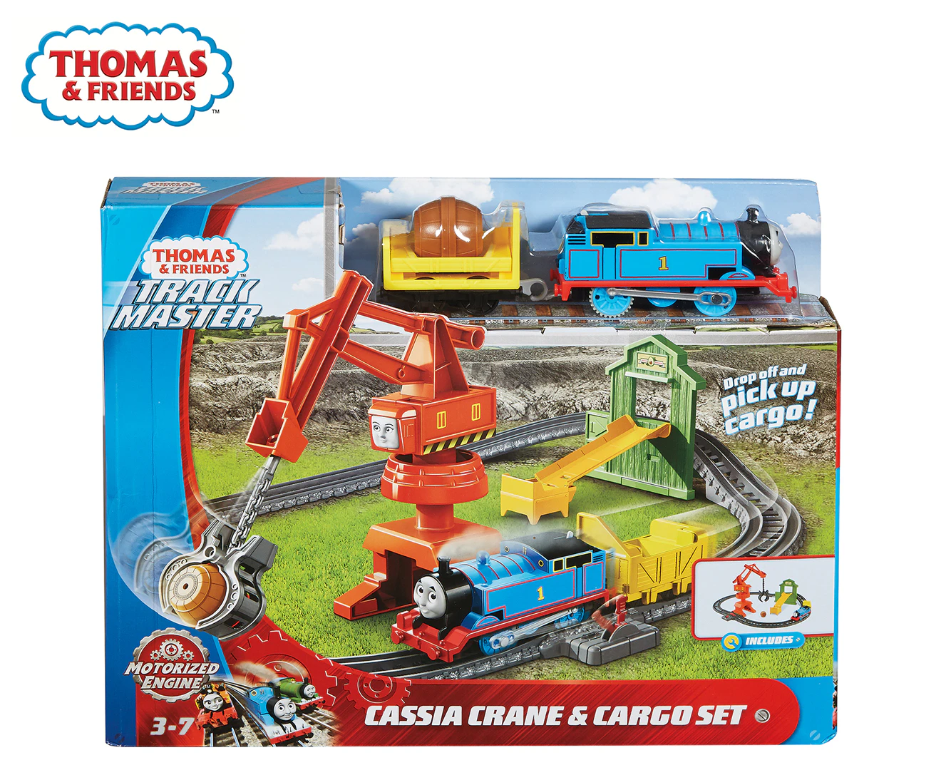 Thomas & Friends Track Master Cassia Crane & Cargo Toy Set