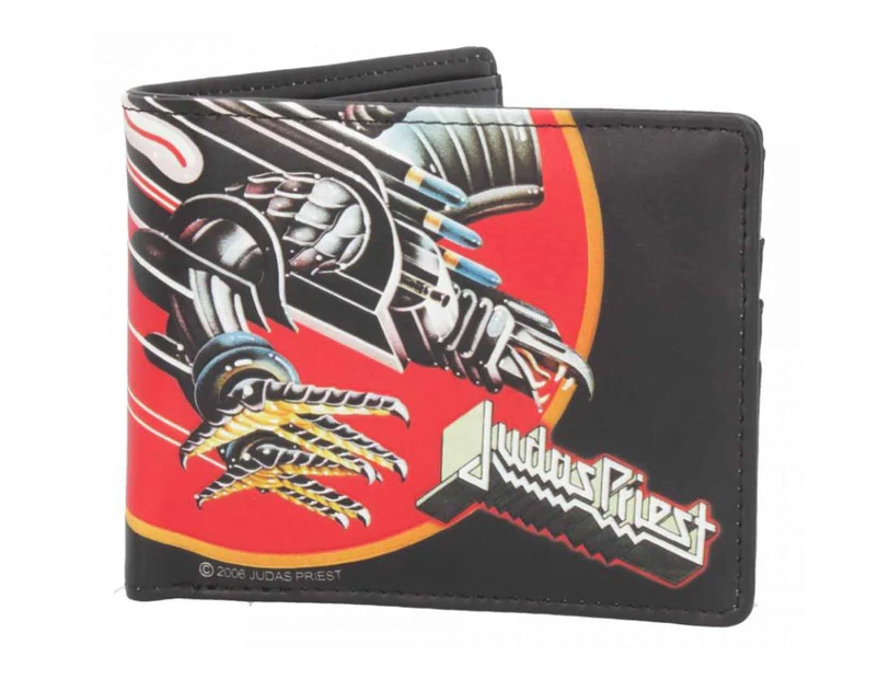 Judas Priest Chain Wallet Screaming For Vengeance Band Logo  Official Bifold - Black