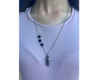 Joy Lava Stone & Crystal diffusing necklace - Amethyst