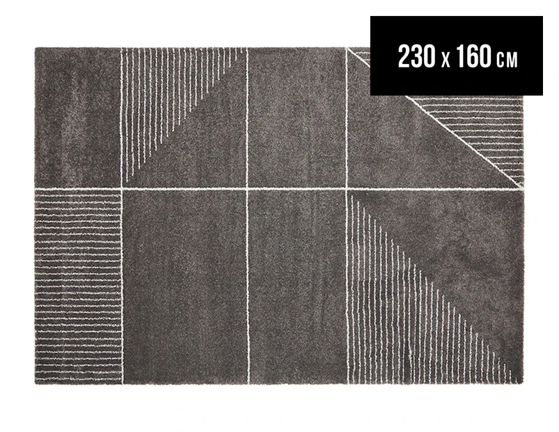 Broadway Rug Company 230x160cm Broadway Contemporary Rug - Charcoal
