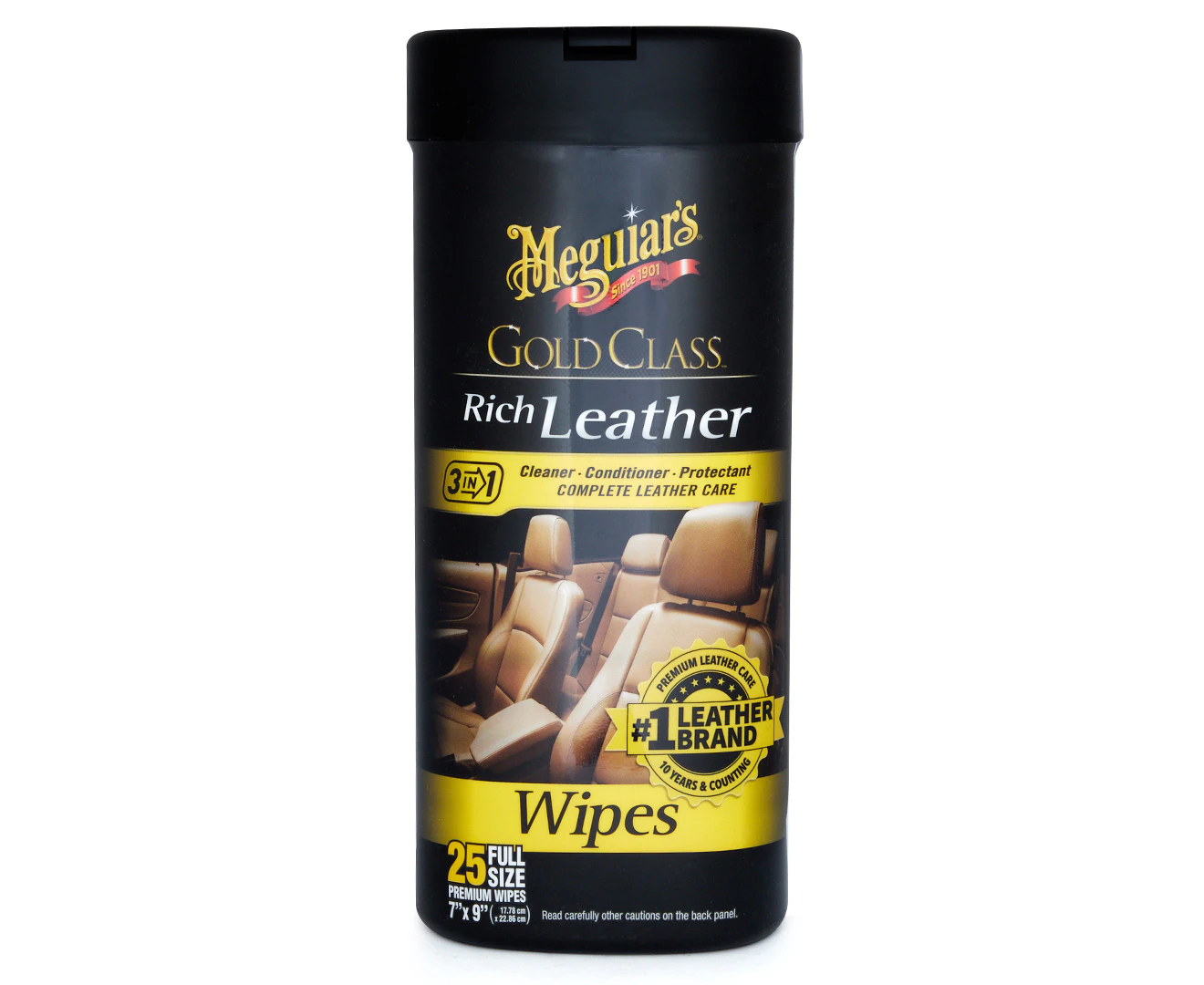 Meguiar's Gold Class Rich Leather Cleaning Wipes 25pk