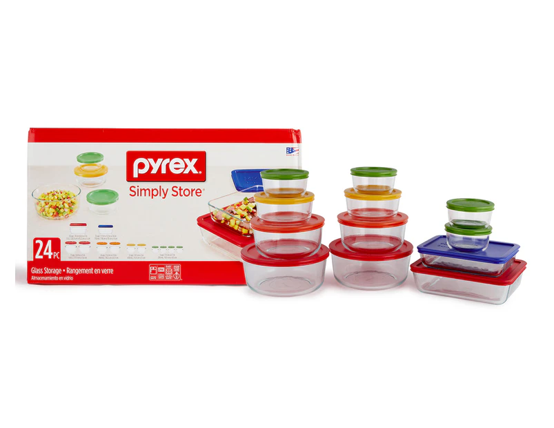 Pyrex Simply Store Glass Bakeware Set, 24 Piece