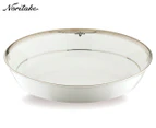 Noritake Buckingham Platinum Oval Serving Bowl - White/Silver