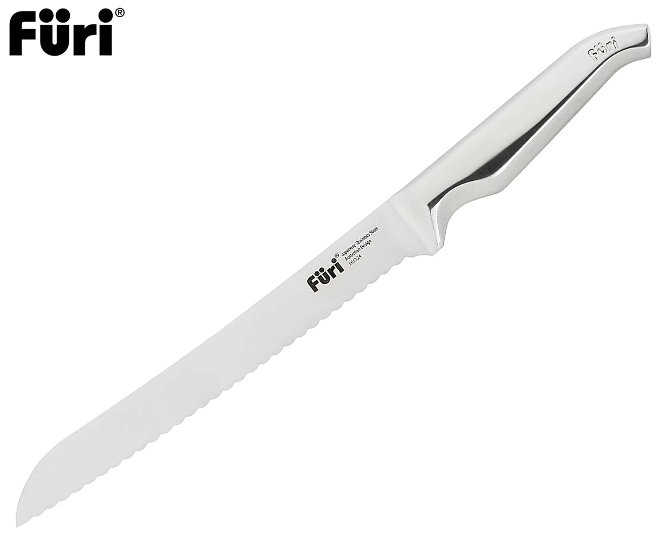 Furi Pro Japanese Steel Bread Knife Reverse-Wedge Utensil Silver 20cm Blade