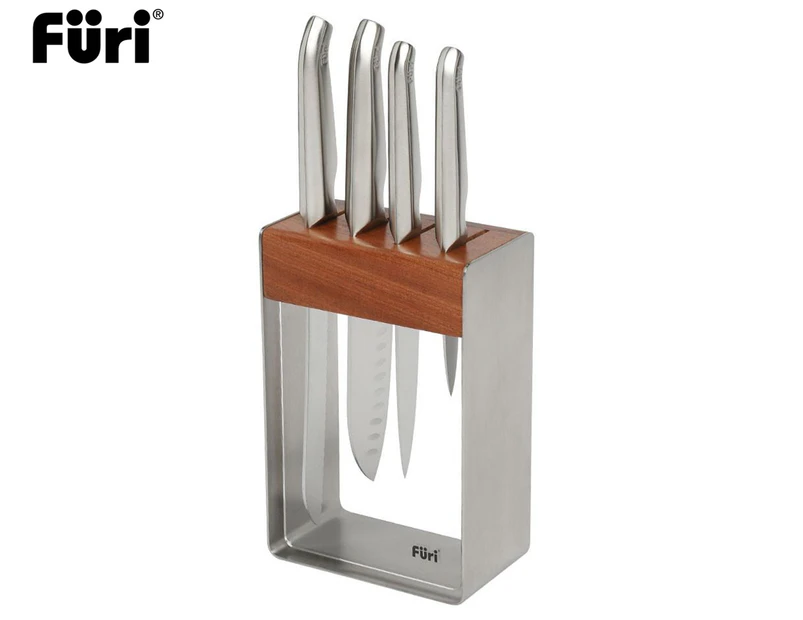 Furi Pro 5-Piece Pro Stainless Steel Knife Block Set