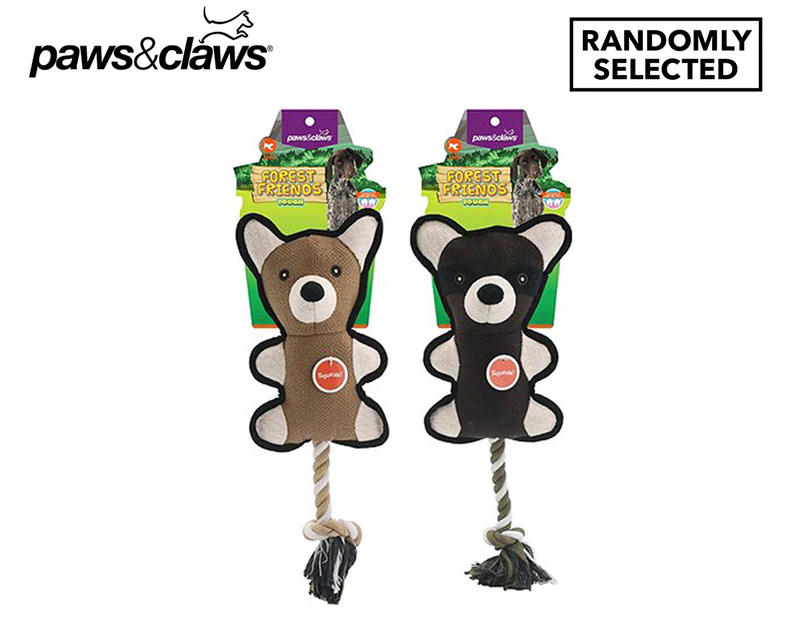 Paws N Claws Forest Friends Tough Dog Toy - Randomly Selected