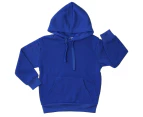 Kids Hoodie Jumper Pullover Basic  School Uniform Plain Casual Sweatshirt - Royal Blue