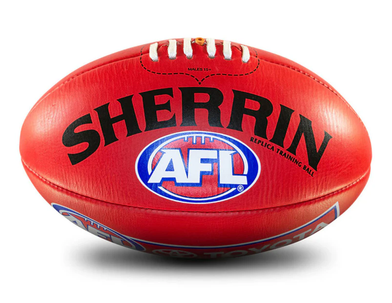Sherrin AFL Replica Size 4 Training Football - Red