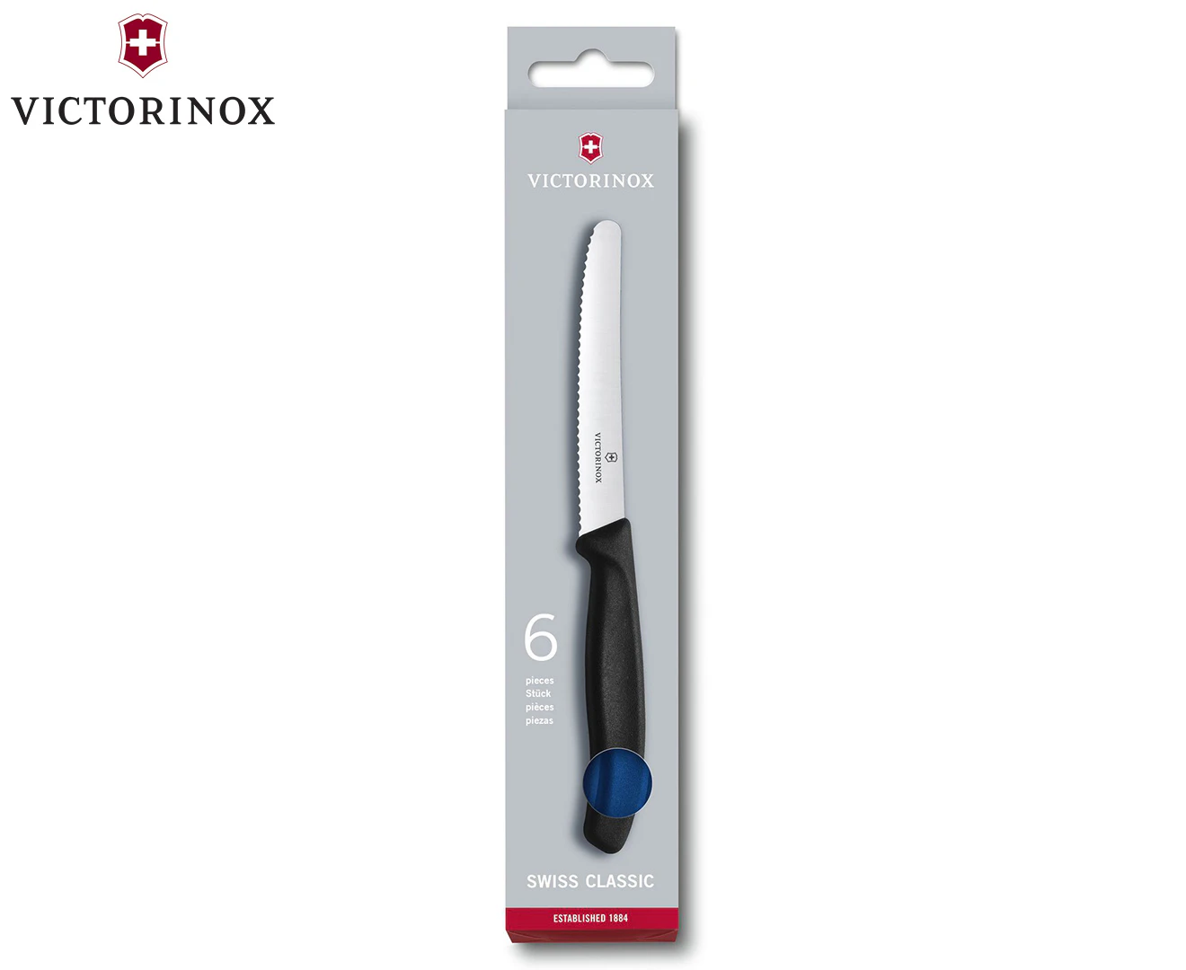 Victorinox 6-Piece Classic Tomato & Table Knife Set - Blue