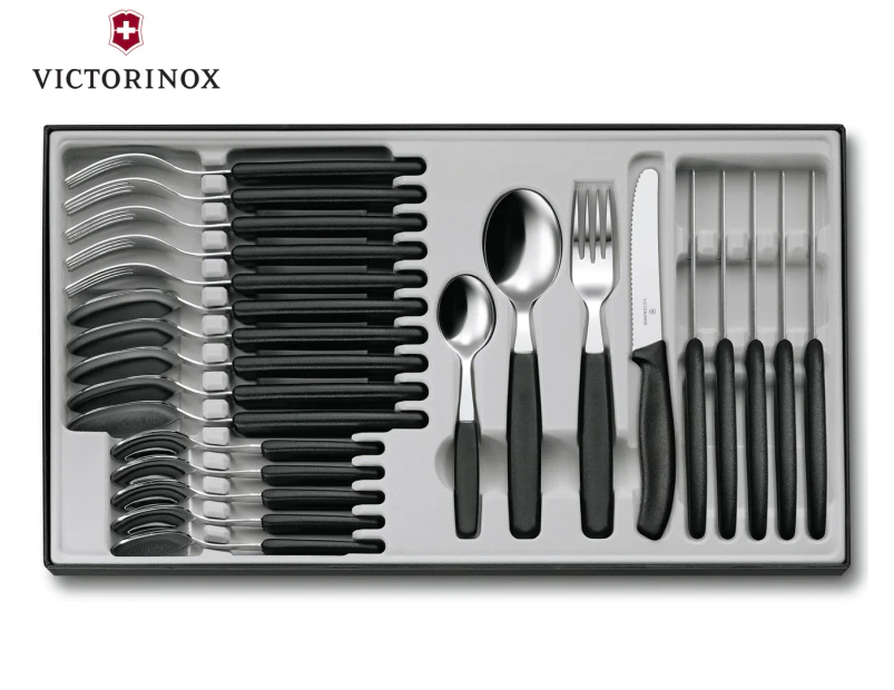 Victorinox 24-Piece Classic  Cutlery Table Set - Black