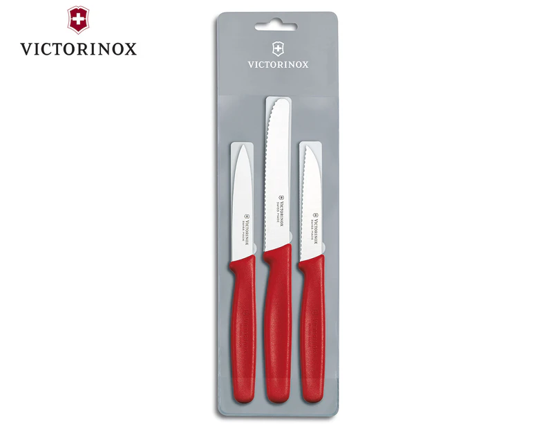 Victorinox 3-Piece Paring Knife Set - Red