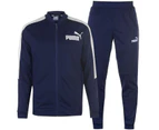 Puma Mens Poly Tracksuit Bottoms Top Pants Track Jacket Breathable Classic - Blue