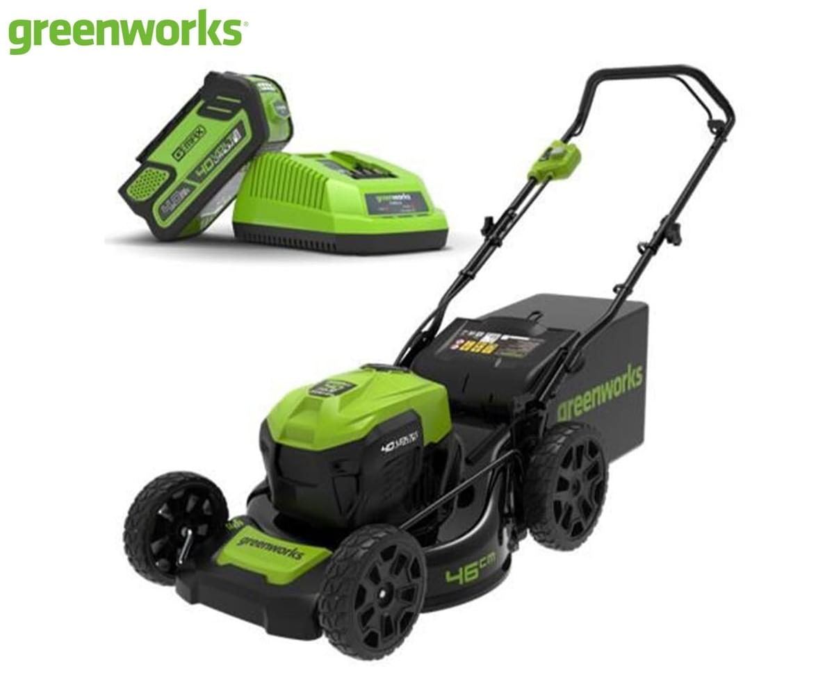 Greenworks 40V Cordless and Brushless Lawn Mower 4Ah Kit w/ Fast Charger