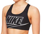 Nike Women's Futura Swoosh Sports Bra - Black/White