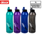 Décor 1L Pumped Slider Sport Bottle - Randomly Selected