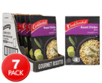 7 x Continental Gourmet Risotto Pack Roast Chicken & Leek 115g