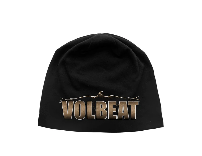 Volbeat Beanie Hat Cap Raven Logo Official  Jersey - Black