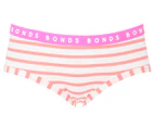 Bonds Women's Hipster Boyleg Briefs 2-Pack - Pink/Stripe