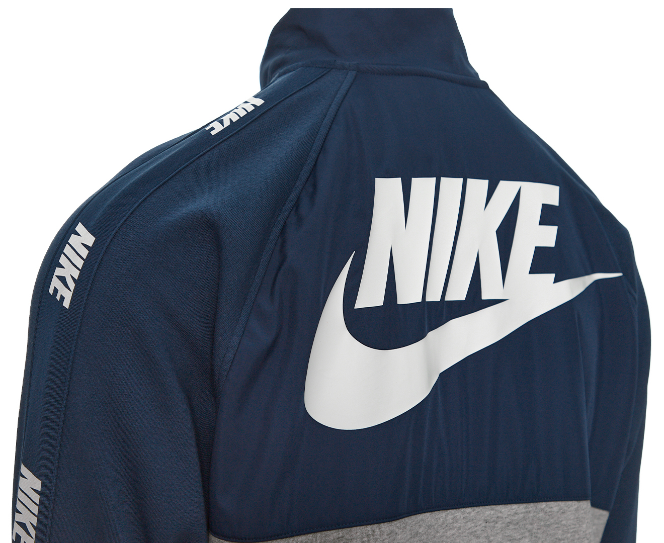 Nike Sportswear Men's Hybrid Tracksuit Top - Midnight Navy/Dark Grey ...