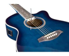 Artist LSPSTBB Beginner Acoustic Guitar Pack with Small Body - Blue